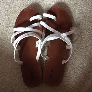 White sandals